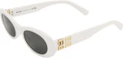 Buy (Women) MIU MIU Cat Eye Sunglasses for Women White with Logo Temples. 0MU06ZS1425S0
