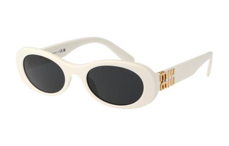 (Women) MIU MIU Cat Eye Sunglasses for Women White with Logo Temples. 0MU06ZS1425S0 圖 2