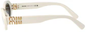 Shop (Women) MIU MIU Cat Eye Sunglasses for Women White with Logo Temples. 0MU06ZS1425S0