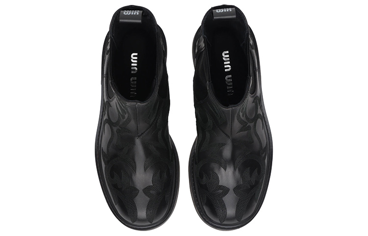(W) MIU MIU Chelsea Boot 'Leather Embroidery Black' 圖 4