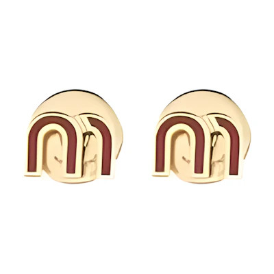 (Women) MIU MIU Classic Logo Yellow Earrings for Women. 5JO9112F6TF0011