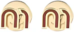 Order (W) MIU MIU 經典標誌黃色耳環 女性款式。 5JO9112F6TF0011