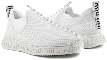 Shop (W) MIU MIU Sepatu Low-Top Nyaman 'Putih' 5S901B_3KRD_F0009