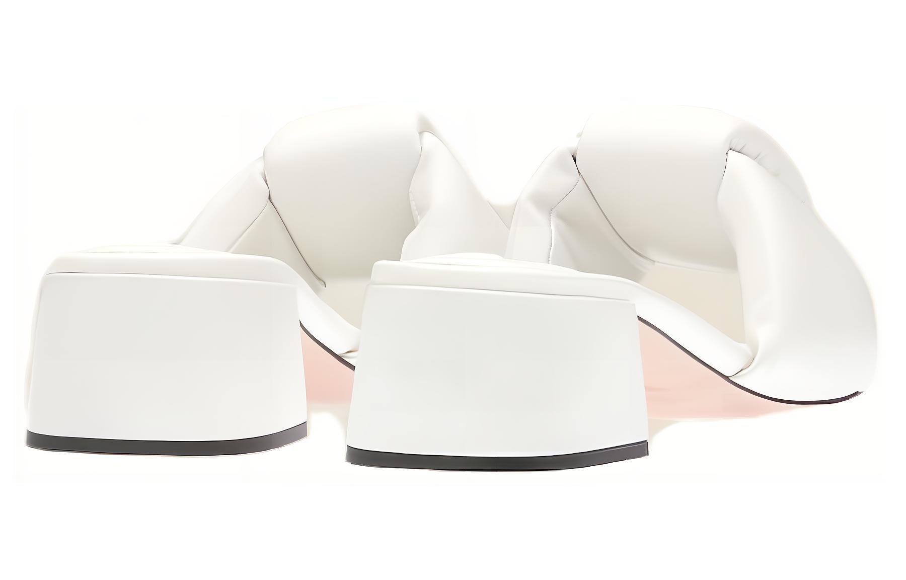 Purchase (W) MIU MIU 舒适柔软羊皮凉鞋 '白色' 5XX547_LYB_F0009_F_045