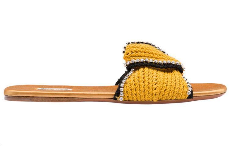 (W) MIU MIU Crochet Mules 'Yellow' 圖 2