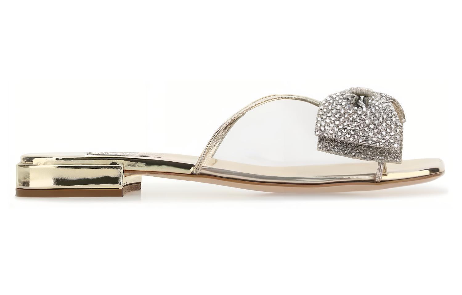 (W) MIU MIU Crystal Bow Sandals 'Silver Fashion' 圖 2