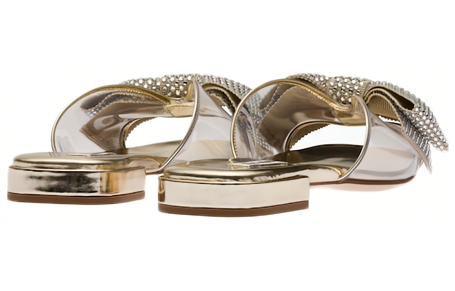 (W) MIU MIU Crystal Bow Sandals 'Silver Fashion' 圖 5