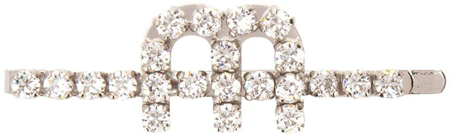 (Women) MIU MIU Crystal Hair Clip Silver Accessory for Women 5JF0392D4Y-F0ZJJ (Women) MIU MIU Crystal Hair Clip Silver Accessory for Women 5JF0392D4Y-F0ZJJ