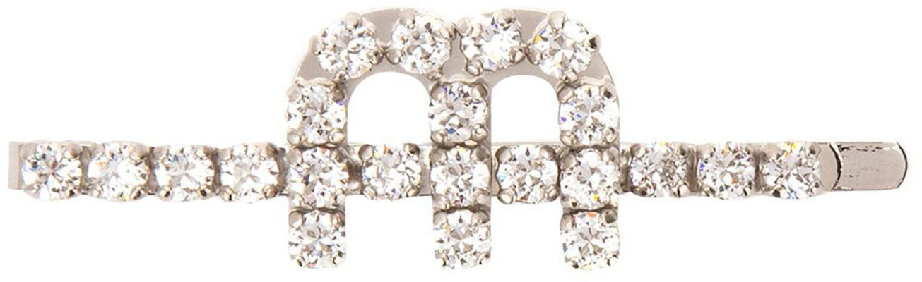 (W) MIU MIU 水晶髮夾銀色女士配件 5JF0392D4Y-F0ZJJ Buy (W) MIU MIU 水晶髮夾銀色女士配件 5JF0392D4Y-F0ZJJ