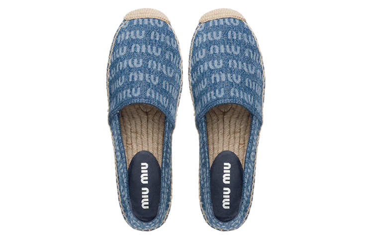 Purchase (W) MIU MIU 丹宁帆布鞋‘蓝色时尚’ 5S750D_3K8B_F0E93_F_025