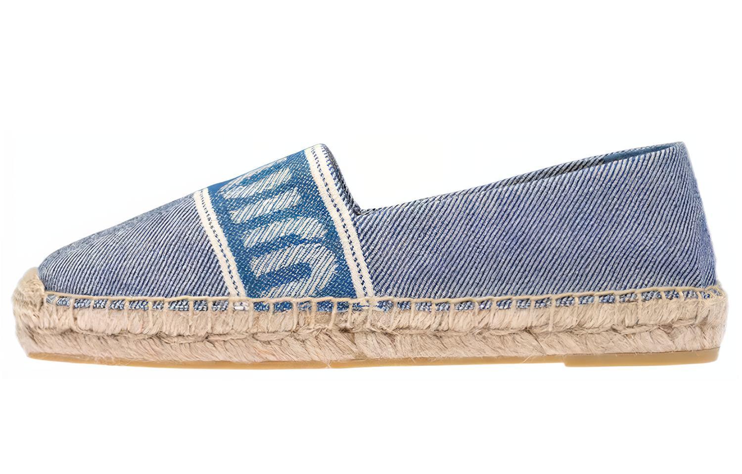 (W) MIU MIU Denim Flat 'Blue Floral'