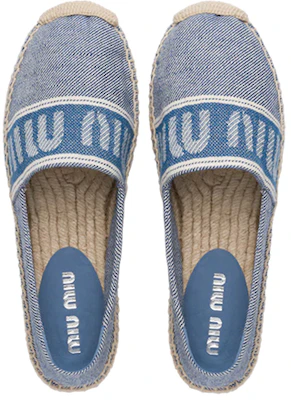 (W) MIU MIU Sepatu Datar Denim 'Biru Floral' 5S745D_LMS_F0016_F_025 Purchase (W) MIU MIU Sepatu Datar Denim 'Biru Floral' 5S745D_LMS_F0016_F_025