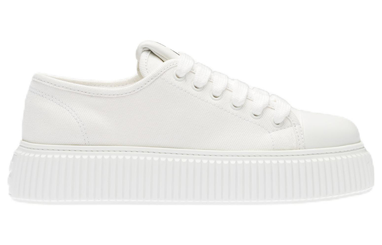 Order MIU MIU 缪缪 牛仔布 低帮系带 時尚板鞋 女款 白色