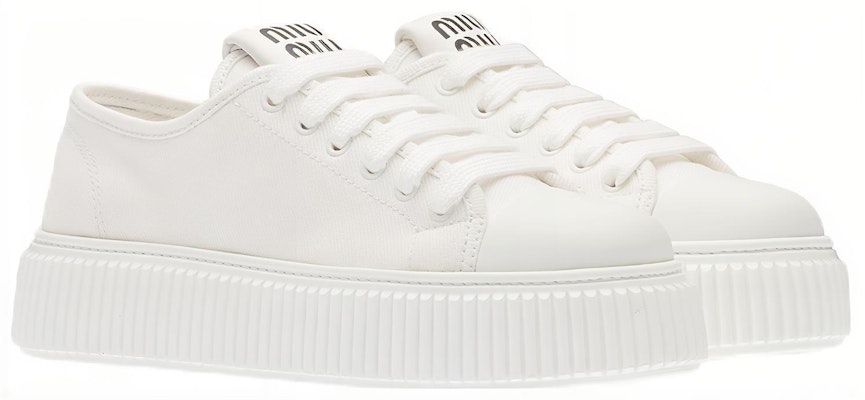 (W) MIU MIU Sepatu Denim Low-Top 'White Fashion' 5E889D_3ARS_F0009_F_005 Lookbook (W) MIU MIU Sepatu Denim Low-Top 'White Fashion' 5E889D_3ARS_F0009_F_005