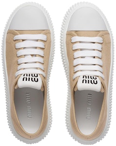 (W) Zapatillas MIU MIU de lona denim bajas 'Beige'. 5E889D_3ARS_F0044_F_005 Lookbook (W) Zapatillas MIU MIU de lona denim bajas 'Beige'. 5E889D_3ARS_F0044_F_005
