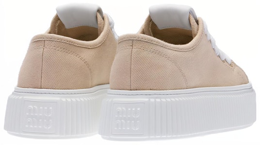 (W) Zapatillas MIU MIU de lona denim bajas 'Beige'. 5E889D_3ARS_F0044_F_005 Shop (W) Zapatillas MIU MIU de lona denim bajas 'Beige'. 5E889D_3ARS_F0044_F_005