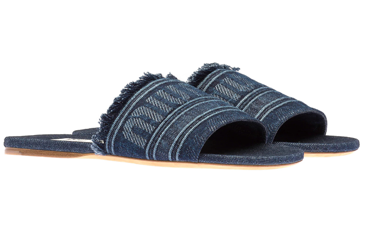 Lookbook (W) MIU MIU Sandal Fashion Slide Biru Denim Open Toe Flat Round Toe 5XX554_3L6L_F0008_F_005