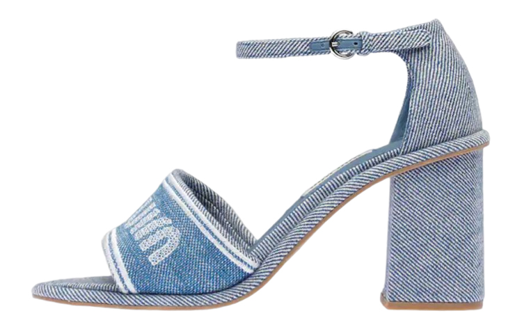 (W) MIU MIU Denim Sandals 'Blue Jacquard'