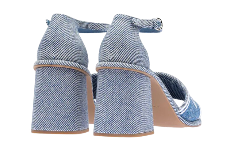 (W) MIU MIU Denim Sandals 'Blue Jacquard' 圖 4