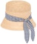 Lookbook (W) MIU MIU 자수 로고 플레이드 버킷 햇 네추럴/블루 액세서리 5HC307-2F8I-F075R
