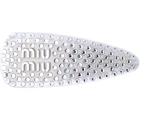 (W) 미우미우 각인 로고 장식 헤어 클립 실버. 5IF092_2DDK_F0009 Buy (W) 미우미우 각인 로고 장식 헤어 클립 실버. 5IF092_2DDK_F0009