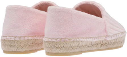 Shop (W) MIU MIU 粉色毛巾布平底草编鞋 5S711D_3LKN_F0E18_F_025
