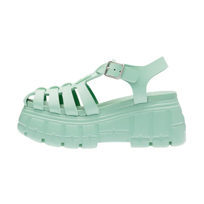 (W) MIU MIU EVA Platform 'Fashion Sandal Green'