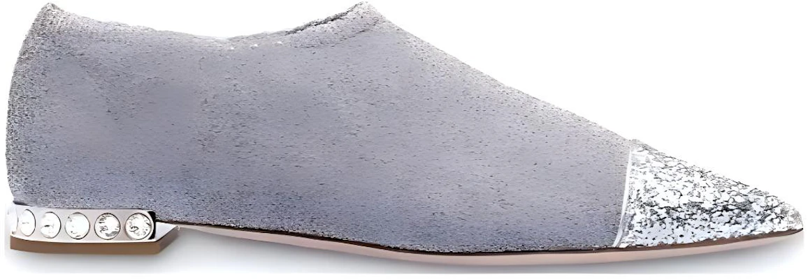(W) MIU MIU Stoffen Platte Sneakers ''Zilver'' 5S394C_3KTU_F0VCV Order (W) MIU MIU Stoffen Platte Sneakers ''Zilver'' 5S394C_3KTU_F0VCV