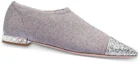 Shop (W) MIU MIU Stoffen Platte Sneakers ''Zilver'' 5S394C_3KTU_F0VCV