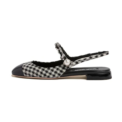 (W) MIU MIU Fabric Low Black 'Elegant Casual'