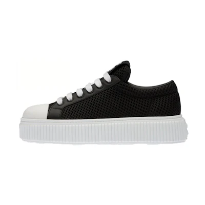 (W) MIU MIU Fabric Mesh Platform Sneaker 'Black Fashion'
