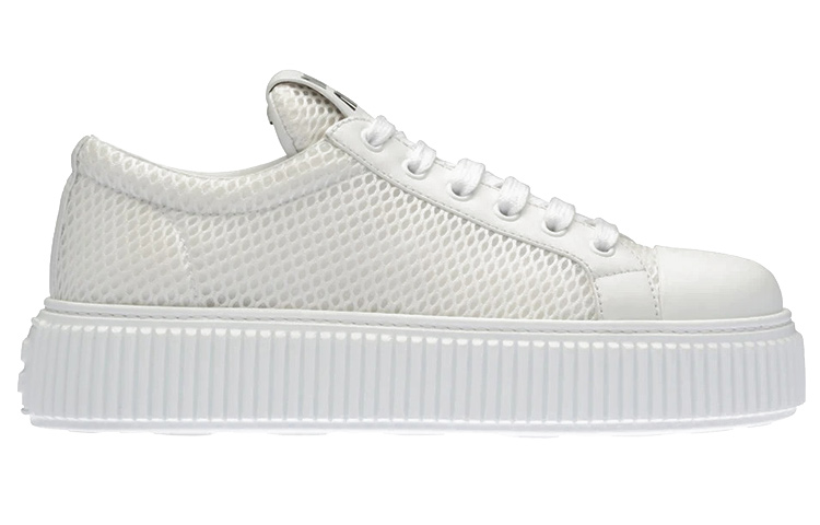 (W) MIU MIU Fabric Mesh Platform Sneaker 'White Fashion' 圖 2