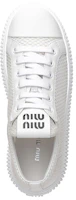 Purchase MIU MIU 缪缪 织物 网眼厚底运动 时尚板鞋 女款 白色