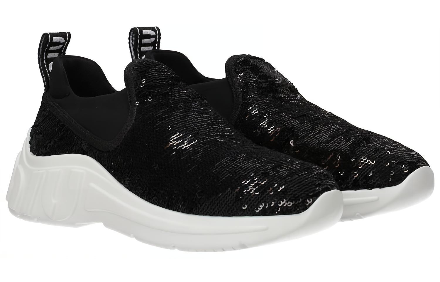 Order (Women) MIU MIU Fabric Slip-On Sneaker 'Black' 5S279C_2P8_F0002