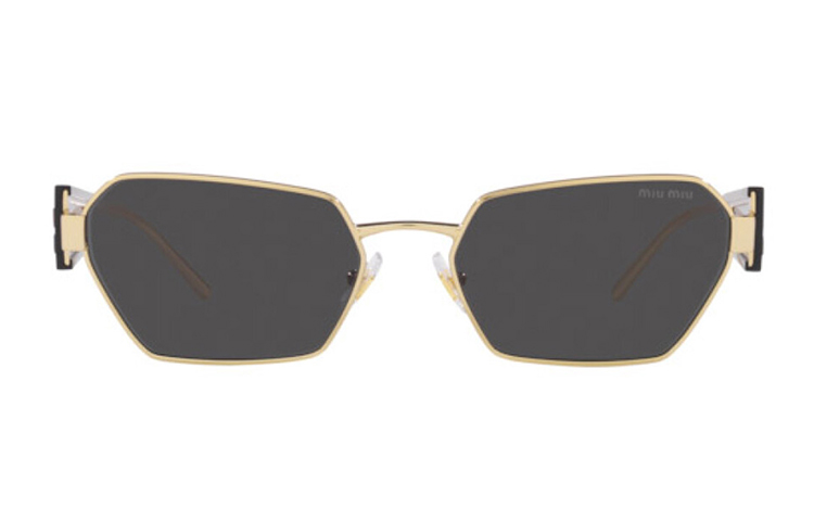 (Women) MIU MIU Fashion Trend Irregular Metal Frame Sunglasses for Women in Light Gold. MU53WSZVN5S0 圖 4