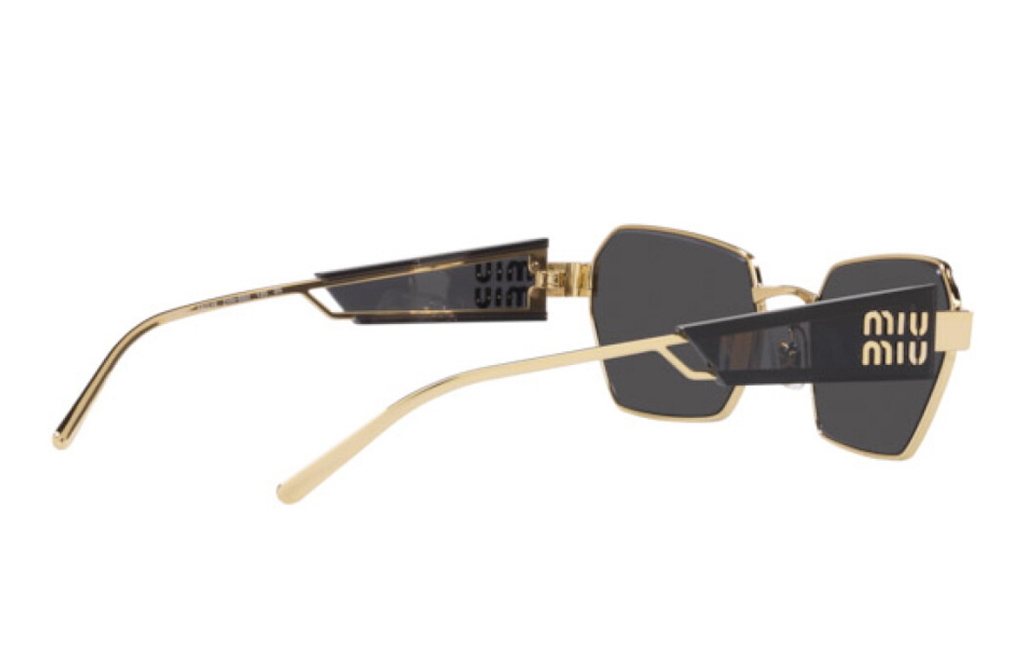 (Women) MIU MIU Fashion Trend Irregular Metal Frame Sunglasses for Women in Light Gold. MU53WSZVN5S0 圖 6