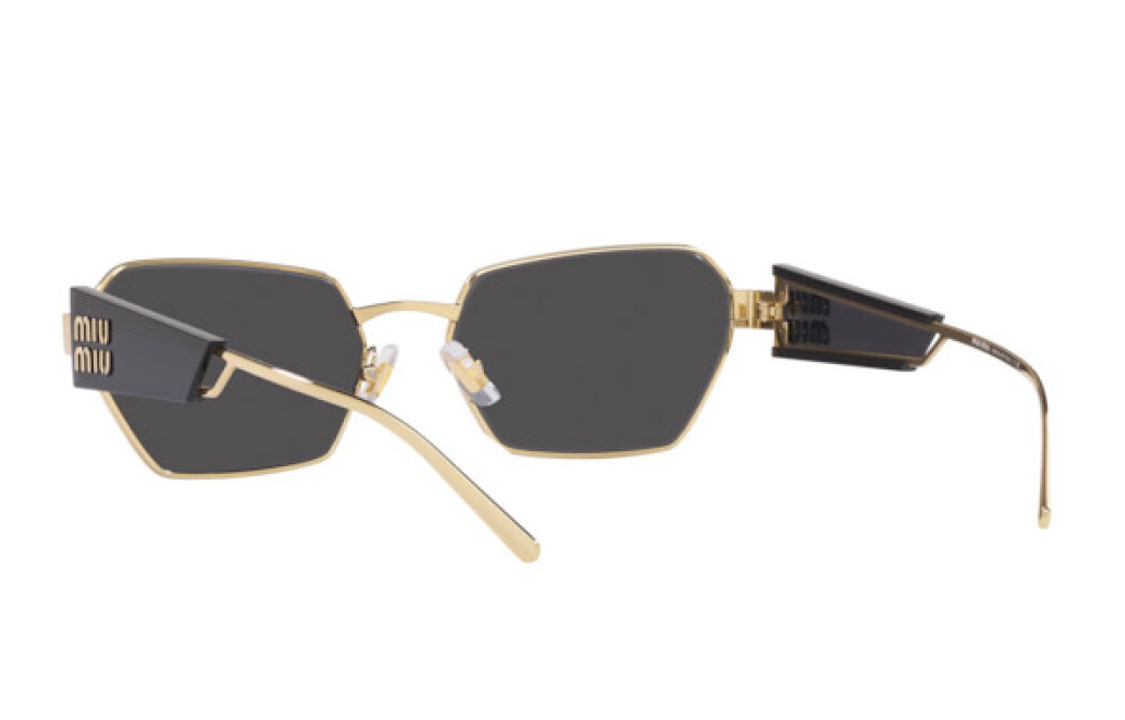 (Women) MIU MIU Fashion Trend Irregular Metal Frame Sunglasses for Women in Light Gold. MU53WSZVN5S0 圖 7