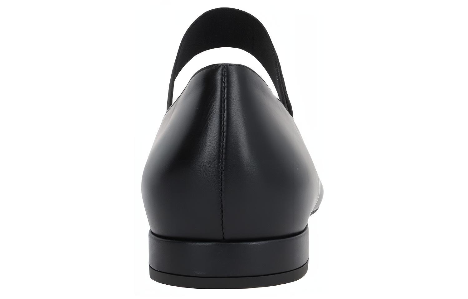 Shop (W) MIU MIU 黑色光滑皮革平底鞋 5F930D_3AQO_F0002_F_M010