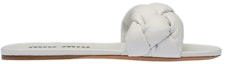 Order (W) 미우미우 플랫 램스킨 슬라이드 (화이트) 5XX487_LYB_F0009_F_005