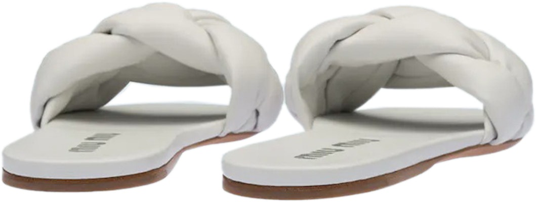 (W) 미우미우 플랫 램스킨 슬라이드 (화이트) 5XX487_LYB_F0009_F_005 Purchase (W) 미우미우 플랫 램스킨 슬라이드 (화이트) 5XX487_LYB_F0009_F_005