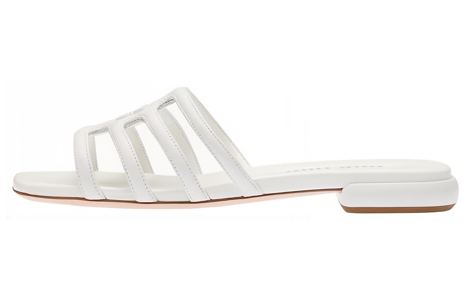 Buy MIU MIU缪缪 平底一字 時尚涼拖 女款 白色