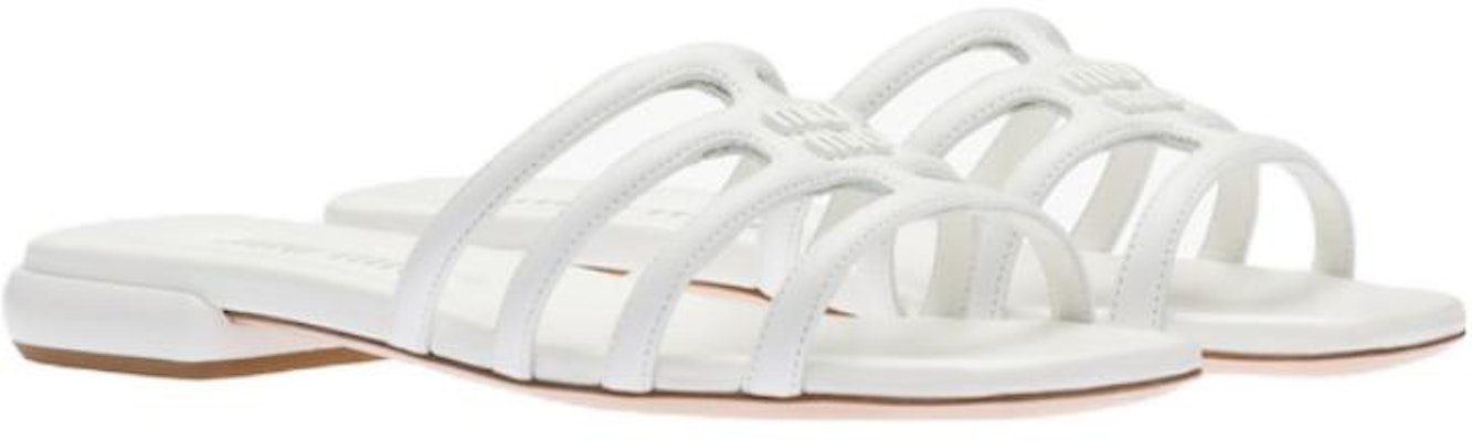 (W) Sandal Datar MIU MIU 'Putih Fashion' 5XX618_011_F0009_F_010 Lookbook (W) Sandal Datar MIU MIU 'Putih Fashion' 5XX618_011_F0009_F_010