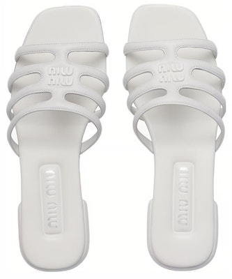 (W) Sandal Datar MIU MIU 'Putih Fashion' 5XX618_011_F0009_F_010 Shop (W) Sandal Datar MIU MIU 'Putih Fashion' 5XX618_011_F0009_F_010