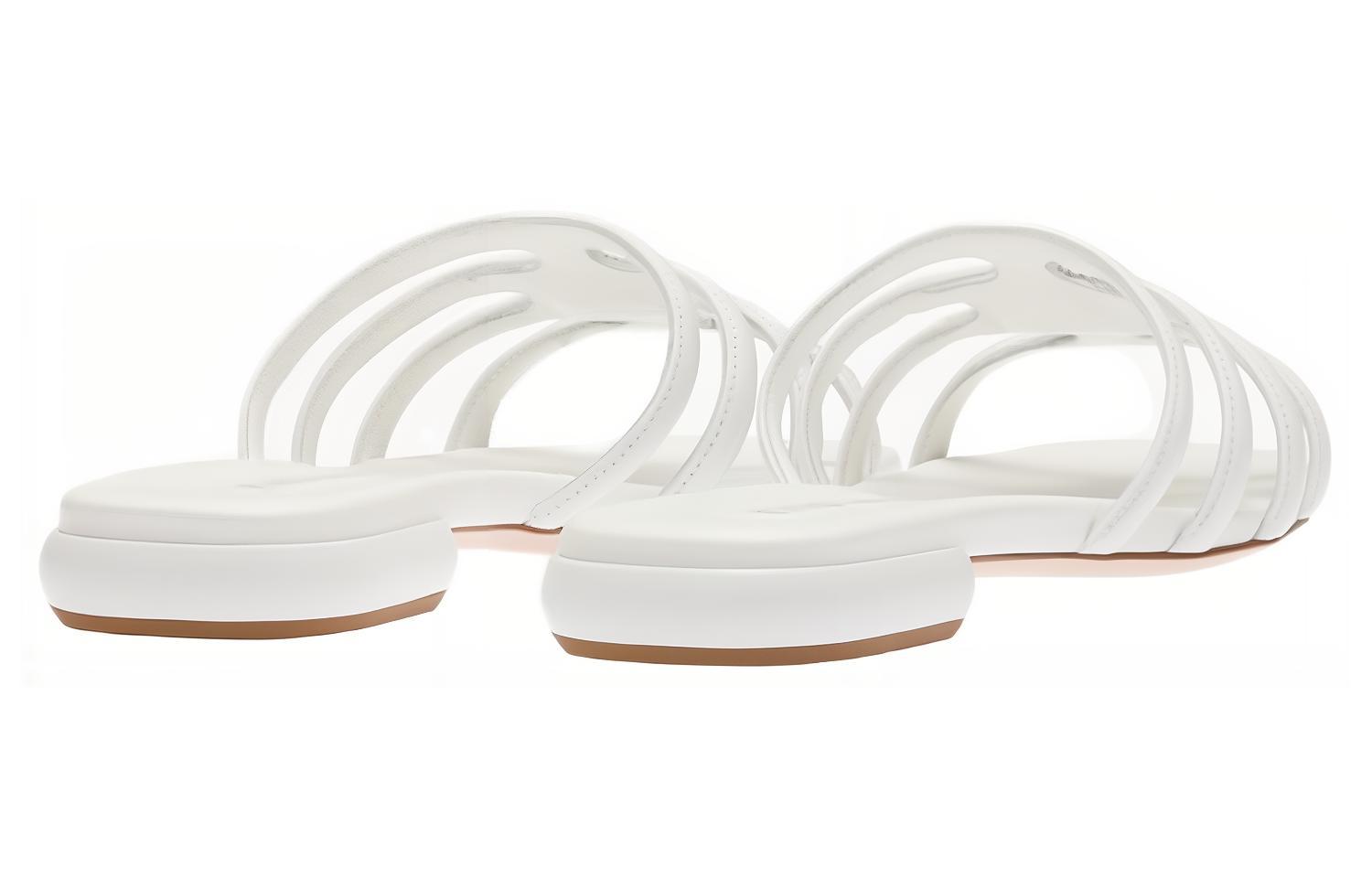 Purchase MIU MIU缪缪 平底一字 時尚涼拖 女款 白色