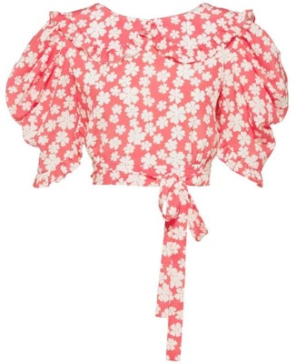 (W) MIU MIU Baju Pink Wanita Corak Bunga Puff Sleeve. MT173810MA-F0J3D Order (W) MIU MIU Baju Pink Wanita Corak Bunga Puff Sleeve. MT173810MA-F0J3D