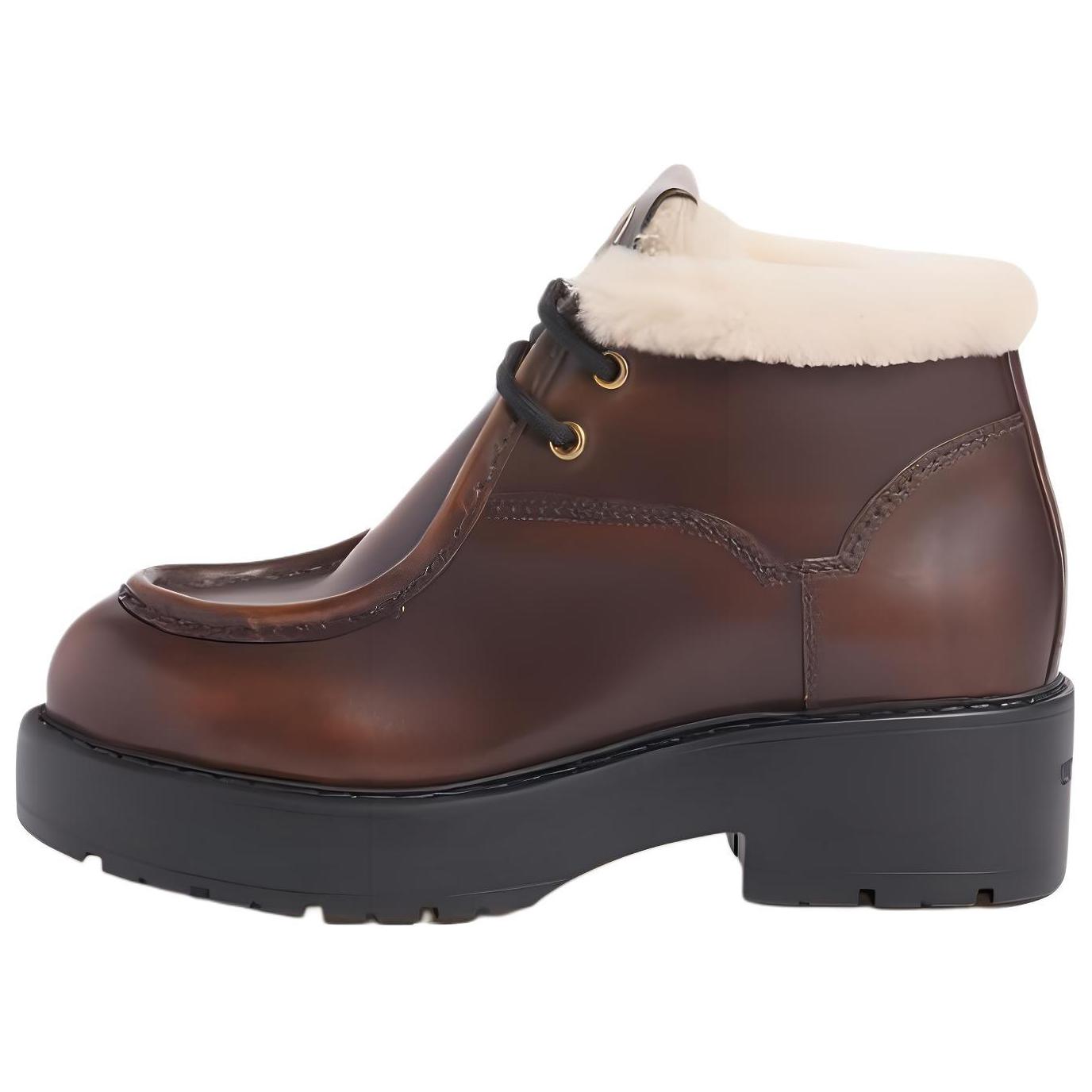 (Women) MIU MIU Fumé Leather Booties 'Sienna' 5T965D-3LN0-F0038-F-D055