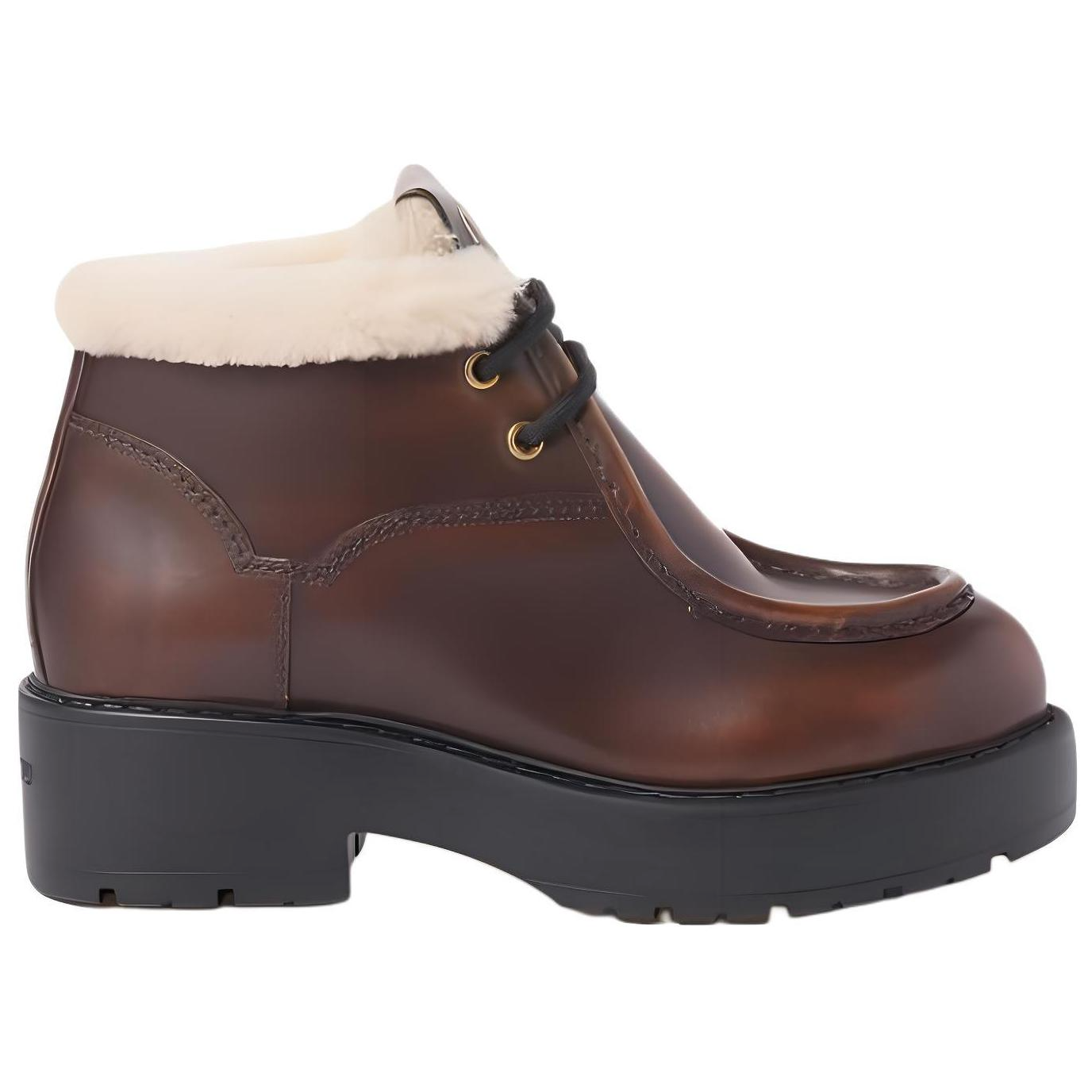 Order (W) MIU MIU 灰色小牛皮靴“西耶娜” 5T965D-3LN0-F0038-F-D055