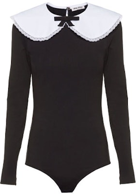 (W) MIU MIU FW21 黑色切爾西領長袖連身褲 MJL745-1YUM-F0002 Order (W) MIU MIU FW21 黑色切爾西領長袖連身褲 MJL745-1YUM-F0002