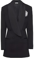 (Women) MIU MIU FW21 Black Textured Double-Breasted Blazer Jacket. MH1645-1R1-F0002 (Women) MIU MIU FW21 Black Textured Double-Breasted Blazer Jacket. MH1645-1R1-F0002