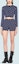 Lookbook (Women) MIU MIU FW21 Blue Embroidered Logo Slim Knit Shorts. MMP167-1ZFC-F0008